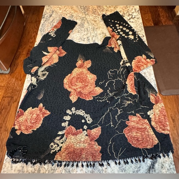 MSK Petite Medium leightweight jacket Floral design with embellishments - Picture 9 of 16